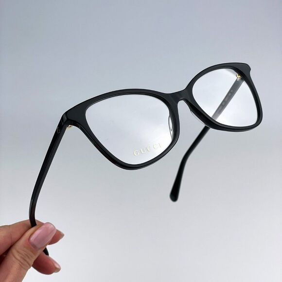 Gucci GG1360O 001 Eyeglasses Black Square Women - Picture 1 of 12